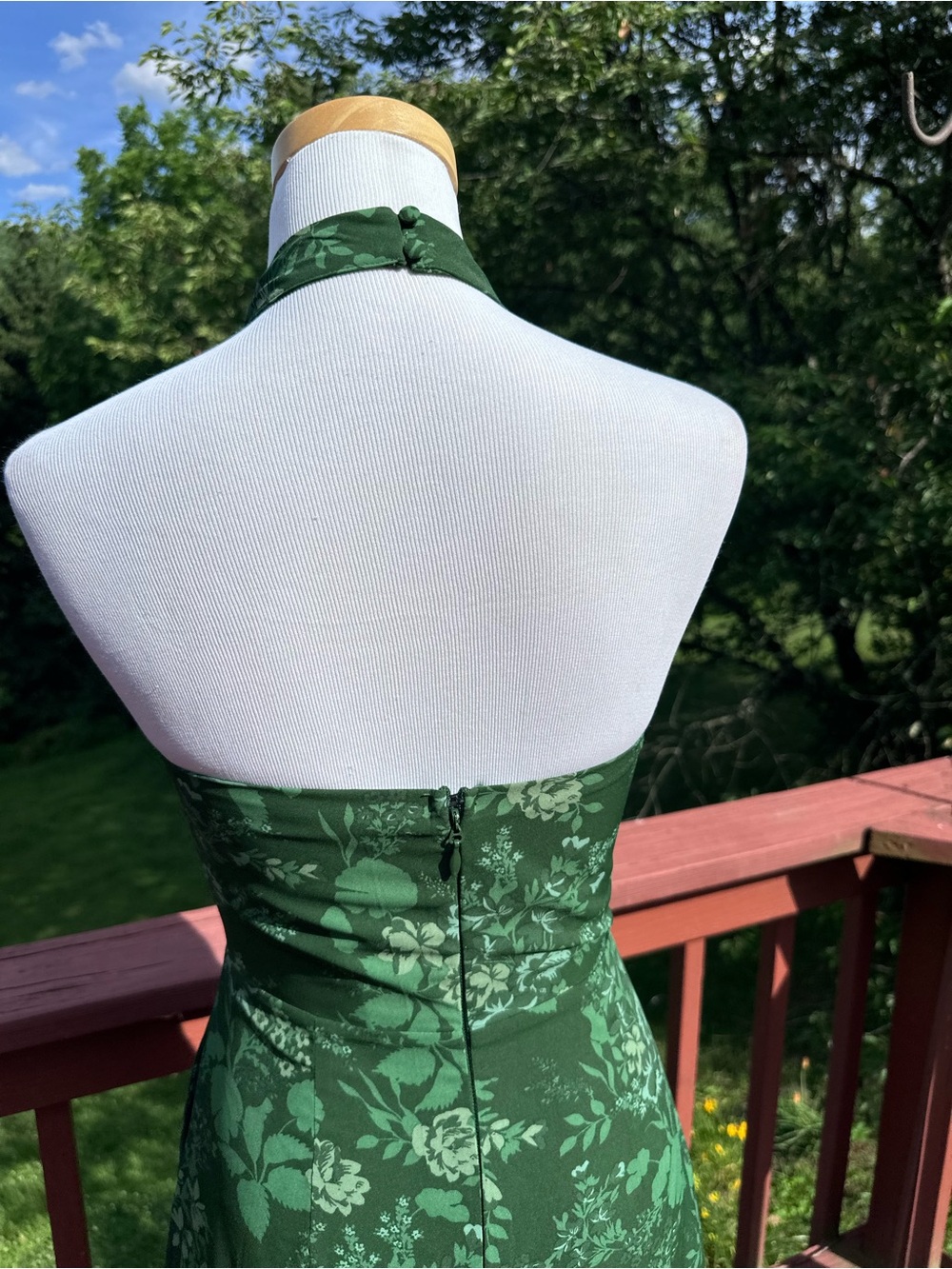NWT! Baltic Born Freya Emerald Floral Halter-Neck Jumpsuit - Picture 3 of 5